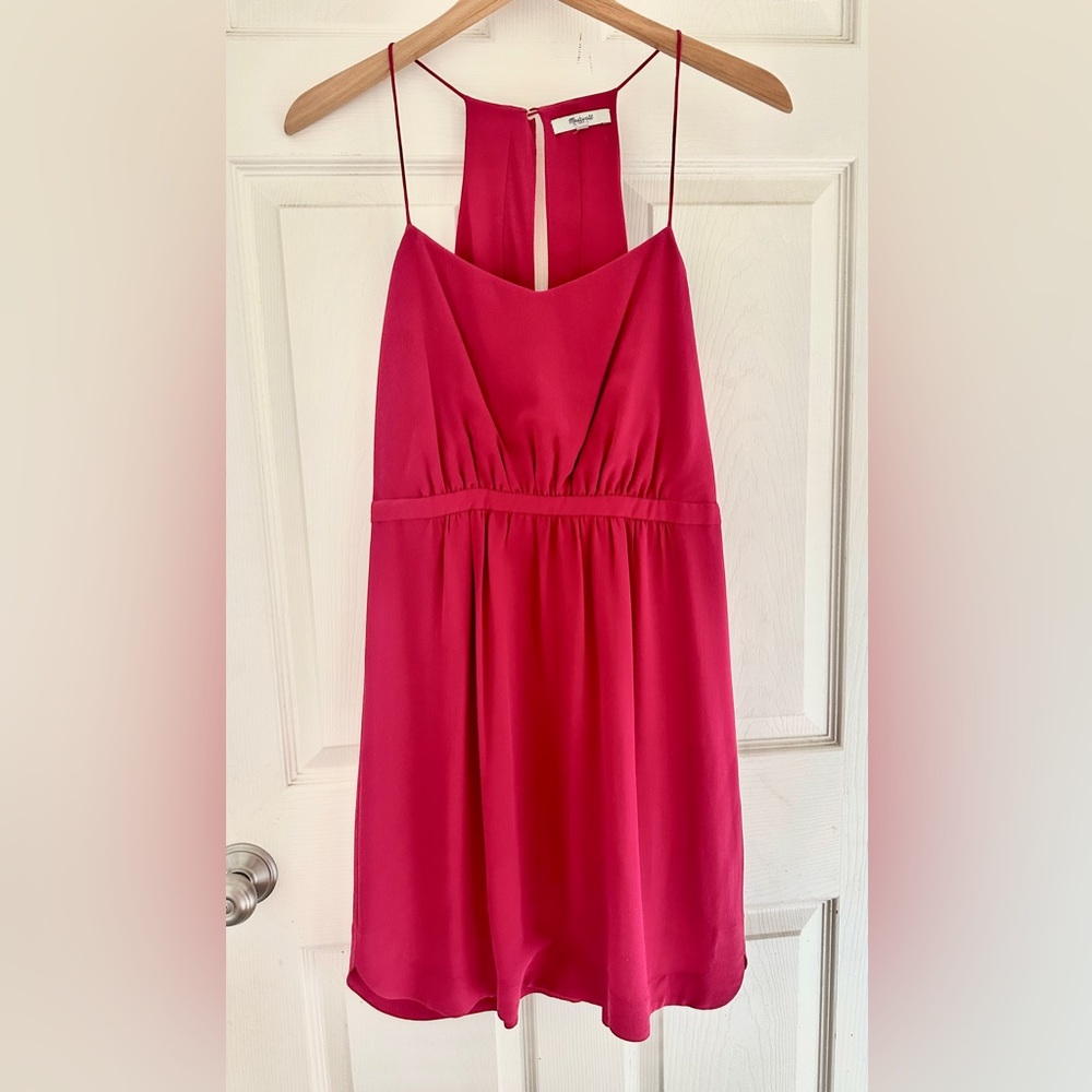 Madewell Silk Daylight Dress Magenta Pink Size 4